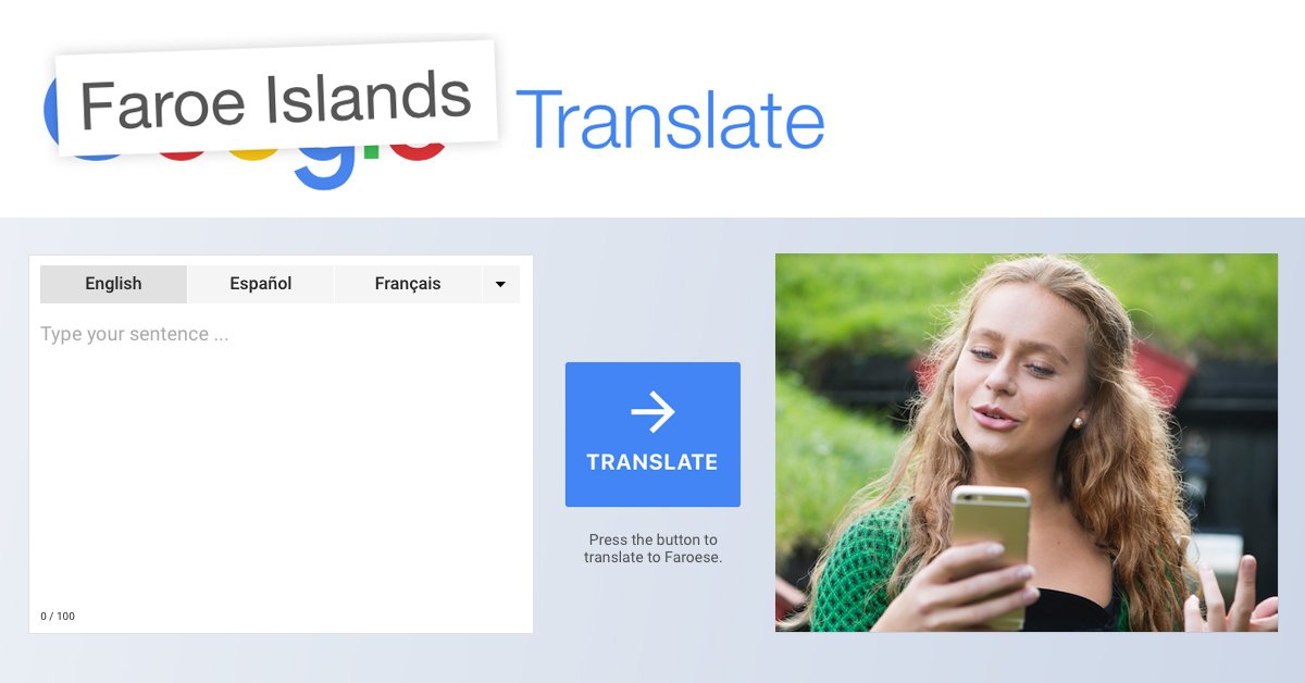 Faroe Islands request to have their language added to google translate 