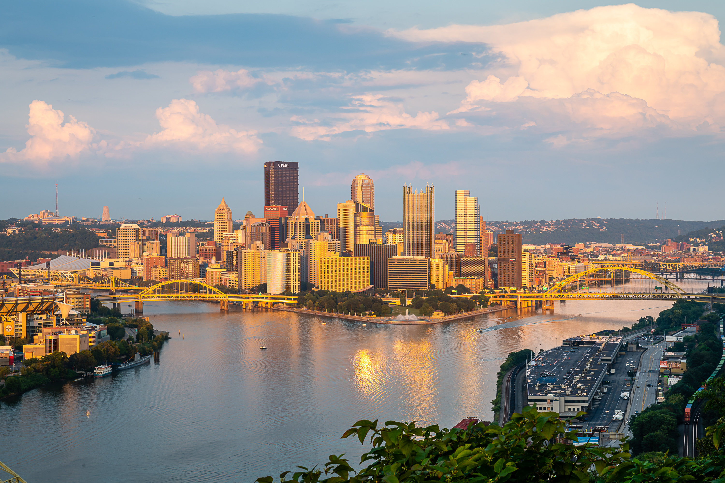 Three rivers in Pittsburgh